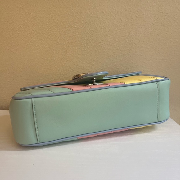 Gucci Multicolor Diagonal Marmont Matelassé Shoulder Bag - Picture 14 of 15